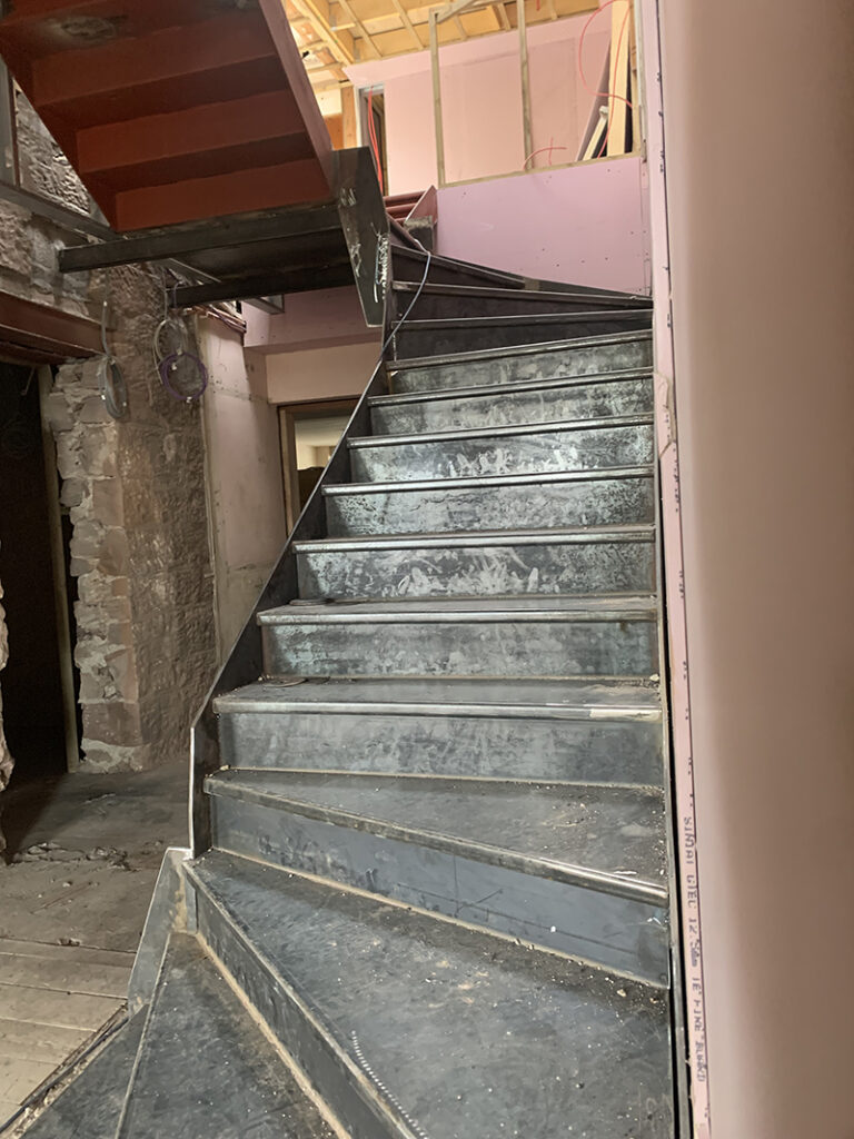 Hotel Structural Steel Stair Case