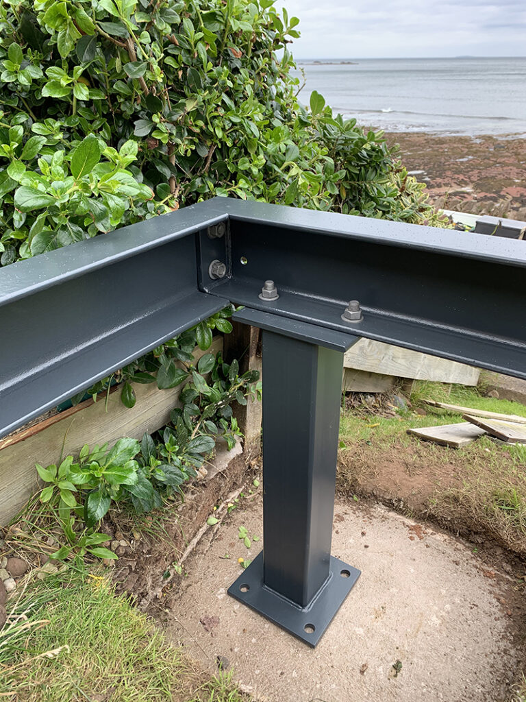 Structural steel glass balcony