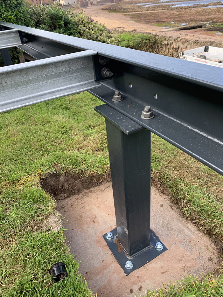 Structural steel glass balcony