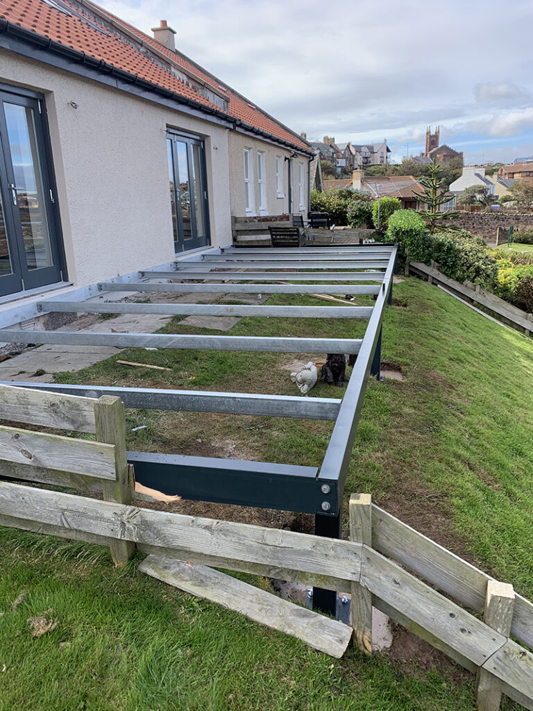 Structural steel glass balcony