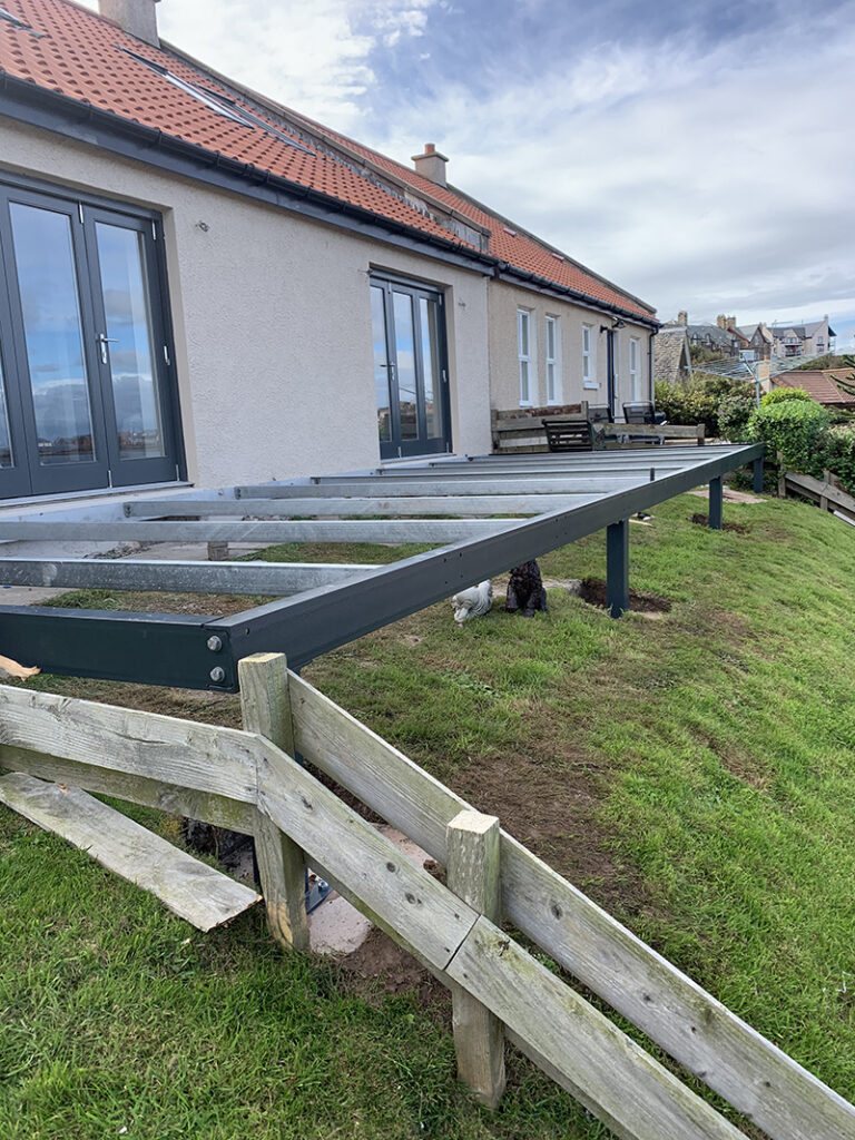 Structural steel glass balcony