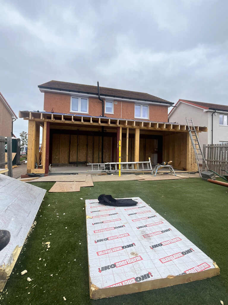 structural steel house extension Edinburgh